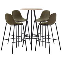 vidaXL 5-delige Barset stof bruin - vidaXL