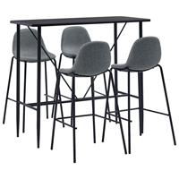 vidaXL 5-delige Barset stof lichtgrijs - vidaXL