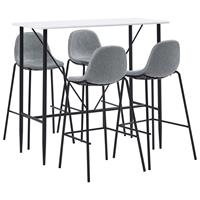 vidaXL 5-delige Barset stof lichtgrijs - vidaXL