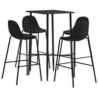 vidaXL 5-delige Barset stof zwart - vidaXL