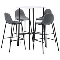 vidaXL 5-delige Barset stof lichtgrijs - vidaXL