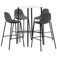 vidaXL 5-delige Barset stof taupe - vidaXL