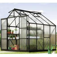 Vitavia Broeikas Jupiter Maat 6700 Gepoedercoat Aluminium Zwart Polycarbonaat Beglazing (hkp) 4mm