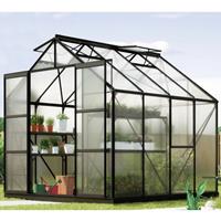 Vitavia Broeikas Jupiter Maat 6700 Gepoedercoat Aluminium Zwart Polycarbonaat Beglazing (hkp) 6mm