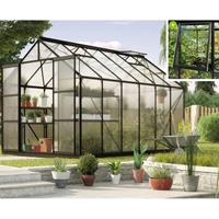 Vitavia Broeikas Jupiter Maat 9900 Gepoedercoat Aluminium Zwart Polycarbonaat Beglazing (hkp) 4mm