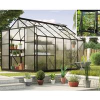 Vitavia Broeikas Jupiter Maat 9900 Gepoedercoat Aluminium Zwart Polycarbonaat Beglazing (hkp) 6mm