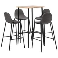 vidaXL 5-delige Barset stof taupe - vidaXL
