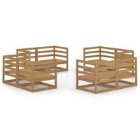 vidaXL 8-tlg. Garten-Lounge-Set Honigbraun Massivholz Kiefer 