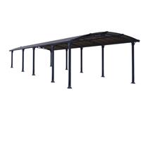 Praxis Palram carport Arcadia 10600 antraciet 1072x359x242cm