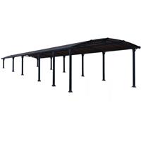 Praxis Palram carport Arcadia 12700 antraciet 1285,5x359x242cm
