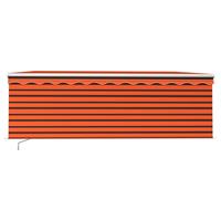 VIDAXL Gelenkarmmarkise Einziehbar mit Volant 4x3 m Orange und Braun