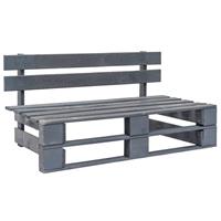 vidaXL Loungesofa Outdoor-Mittelsofa Paletten Imprägniertes Kiefernholz Grau, 1 Teile
