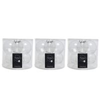 Decoris 18x Stuks Glazen Kerstballen Transparant 8 Cm Glans - Kerstbal