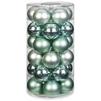 60x Mint Groene Glazen Kerstballen 6 Cm Glans En Mat - Kerstbal