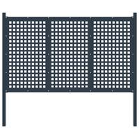 vidaXL Poort 177x150 cm staal antracietkleurig