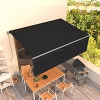 VIDAXL Gelenkarmmarkise Einziehbar mit Volant 4,5x3 m Anthrazit