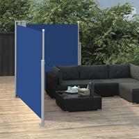 vidaXL Windscherm uittrekbaar 160x600 cm blauw