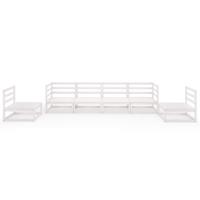 vidaXL 6-tlg. Garten-Lounge-Set Weiß Kiefer Massivholz 