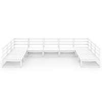 vidaXL 9-delige Loungeset massief grenenhout