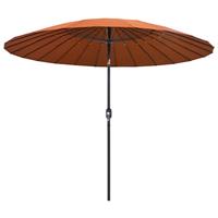 vidaXL Parasol met aluminium paal 270 cm terracottakleurig