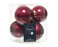 Decoris Kerstbal glas d8cm magnolia ass 6st