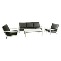Garden Impressions Lincoln Sofa Loungeset Wit/Mosgroen