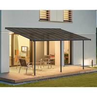 Praxis Palram terrasterrasoverkapping Capri grijs brons 555x295x305cm 16,3m²