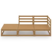 vidaXL 3-tlg. Garten-Lounge-Set Honigbraun Massivholz Kiefer 