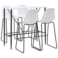 vidaXL 5-delige Barset kunststof wit - vidaXL