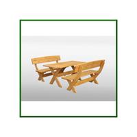 Promadino Holz-Garnitur München honigbraun
