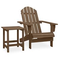 vidaXL Adirondack-Gartenstuhl mit Tisch Massivholz Tanne Braun 