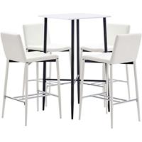 vidaXL 5-delige Barset kunstleer wit