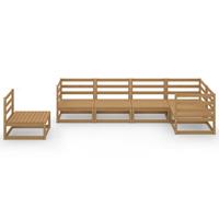vidaXL 6-delige Loungeset massief grenenhout honingbruin