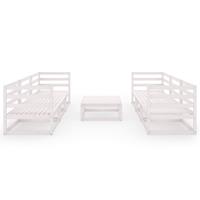 vidaXL 7-delige Loungeset massief grenenhout wit