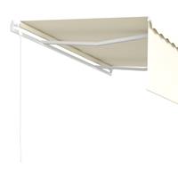VIDAXL Gelenkarmmarkise Automatisch mit Volant 4x3 m Creme