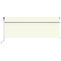 VIDAXL Gelenkarmmarkise Automatisch mit Volant 4x3 m Creme