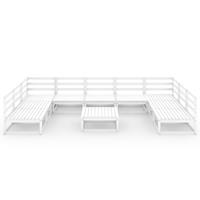 VIDAXL 10-tlg. Garten-Lounge-Set Kiefer Massivholz