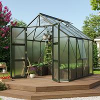 Vitavia Broeikas Olymp Maat 6700 Gepoedercoat Aluminium Smaragd Polycarbonaat Beglazing (hkp) 4mm