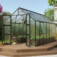 Vitavia Broeikas Olymp Maat 11500 Gepoedercoat Aluminium Smaragd Polycarbonaat Beglazing (hkp) 6mm