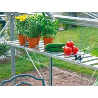 Vitavia abklappbares Alu-Pflanzregal für Gewächshäuser grün 120 x 29 cm