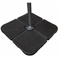 Doppler 4er-Set Bodenplatten befüllbar, 80 kg, 50 x 50 x 7 cm. - 