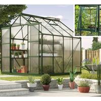 Vitavia Broeikas Jupiter Maat 6700 Gepoedercoat Aluminium Smaragd Polycarbonaat Beglazing (hkp) 4mm