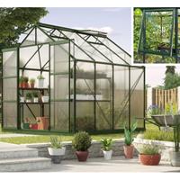 Vitavia Broeikas Jupiter Maat 6700 Gepoedercoat Aluminium Smaragd Polycarbonaat Beglazing (hkp) 6mm