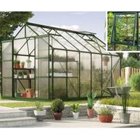 Vitavia Broeikas Jupiter Maat 9900 Gepoedercoat Aluminium Smaragd Polycarbonaat Beglazing (hkp) 4mm