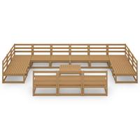 vidaXL 14-delige Loungeset massief grenenhout