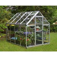 Praxis Palram serre Harmony polycarbonaat/aluminium zilver 4,6m² 185x247x208cm
