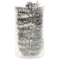 Bellatio 1x Stuks Folie Tinsel Slingers/guirlandes Zilver 20 Meter Kerstslingers - Kerstslingers