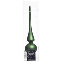 Decoris Donkergroen Glazen Piek Mat 26 Cm - Donkergroene Kerstboom Versieringen