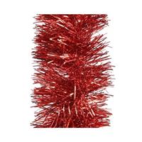 Decoris Rode Folie Slingers/guirlandes 270 X 10 Cm - Kerstboomslingers/kerstguirlandes - Kerstboomversiering Rood