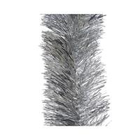 Decoris Kerstslingers Zilver 10 Cm Breed X 270 Cm - Guirlande Folie Lametta Slingers - Zilveren Kerstboom Versieringen